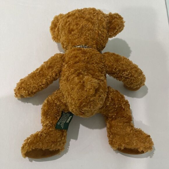 Russ Berrie Kembell Teddy Bear 14" Brown Plush Stuffed Bear With Plaid Bow - Picture 5 of 8